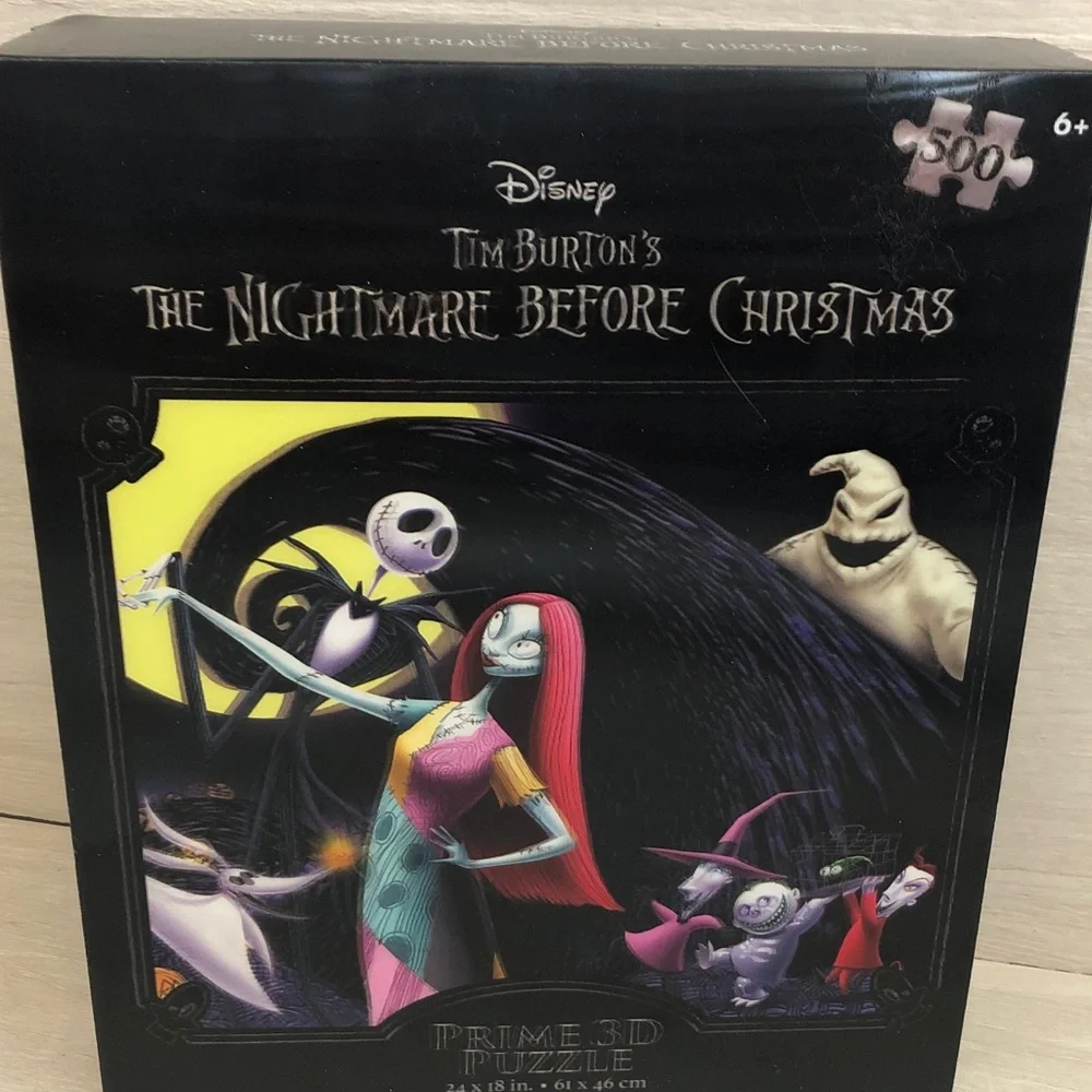 Disney The Nightmare Before Christmas Prime 3D Puzzle 500 Pc 24”x18” Pls Read